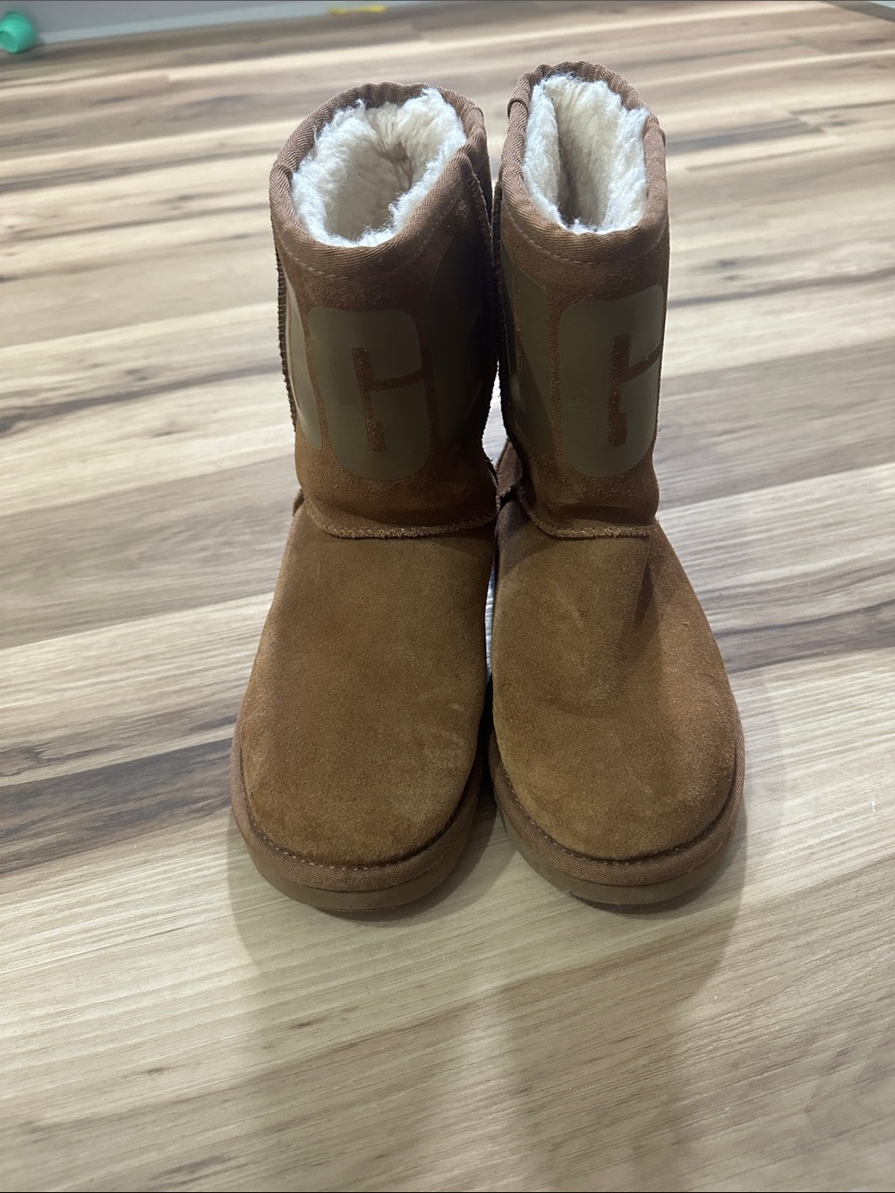 UGG Chestnut Suede Shearling-Lined Ankle Boots